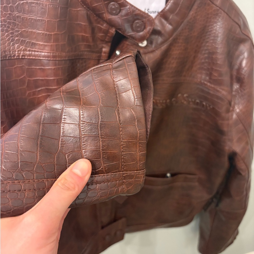 House of Sunny take a trip racer Brown Jacket - Picture 6 of 15